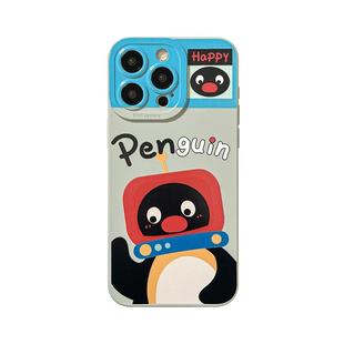 benefit呆萌可爱小企鹅Pingu17适用于iphone16promax苹果15PRO手机壳13新款14套12创意11全包xsmax硅胶xr防摔