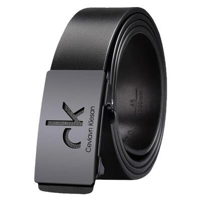 CeviavnKiesan皮带男款男士真皮牛皮无牙自动扣新郎裤腰带潮ck158