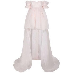 【经典系列】草莓奶昔粉 秀款礼服裙拖尾可拆卸Selkie Collection