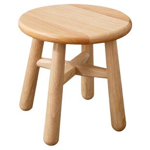 实木小凳子原木简约矮凳儿童小木凳家用小型板凳换鞋凳茶几凳圆凳
