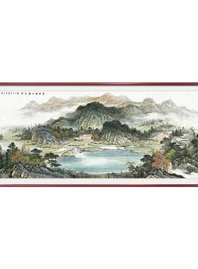 聚宝盆山水画客厅挂沙发背