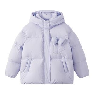 【95绒】爱法贝25秋冬新款女童羽绒服中大童泡芙羽绒连帽保暖外套