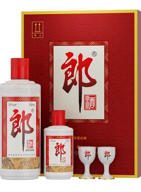郎酒 郎牌郎酒(子母郎礼盒装)53度酱香型500mL+100mL