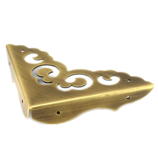 中式仿古铜包角纯铜角花桌椅包边护角木箱铜配件镜框画框柜门护角