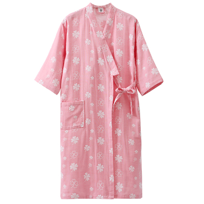 纯棉纱布浴袍大人可穿浴巾加大