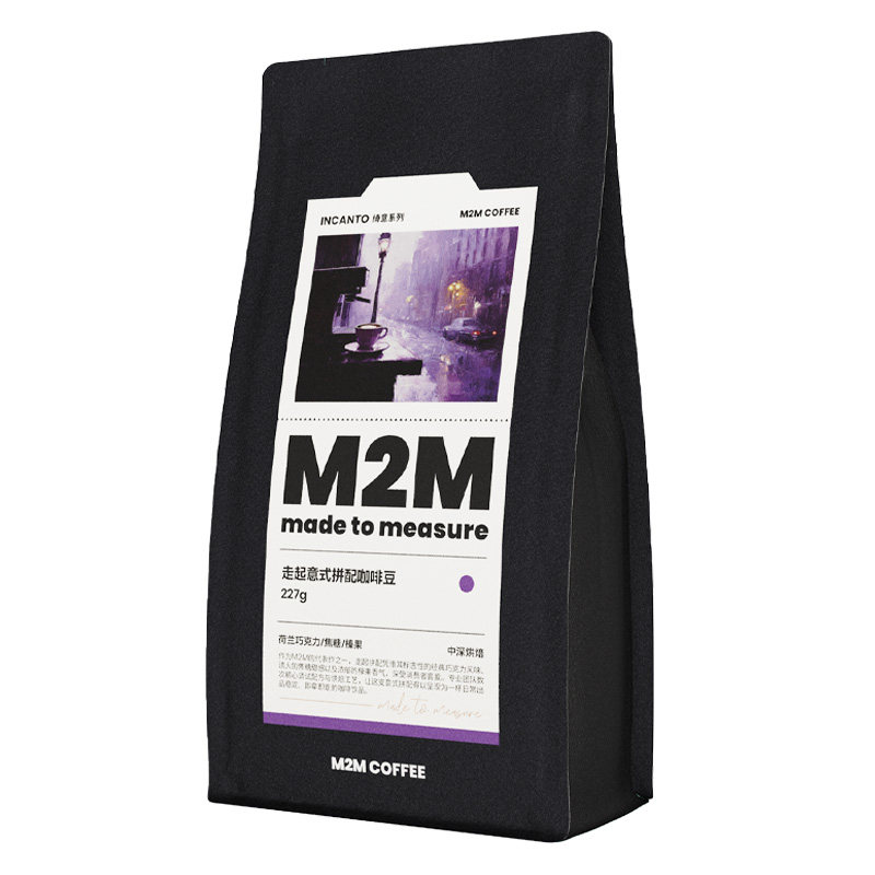 M2M走起拼配意式 荷兰巧克力中深烘焙黑咖啡豆粉阿拉比卡美式227g