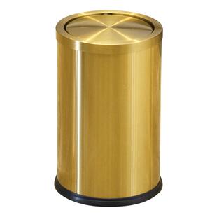 不锈钢垃圾桶摇盖家用卫生间厕所厨房客厅翻盖轻奢有带盖金色窄小