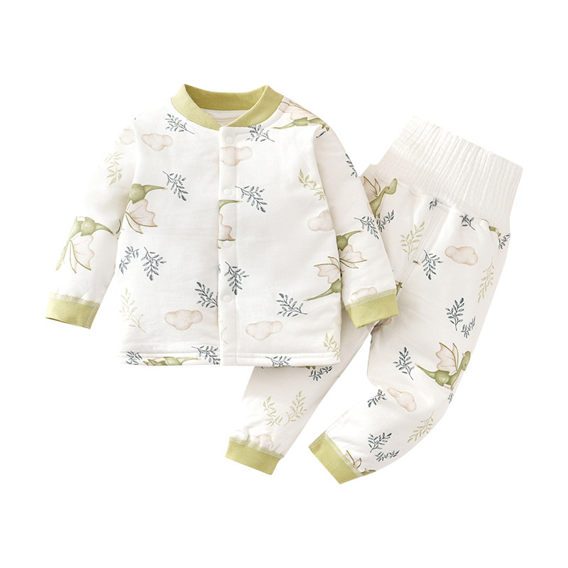 婴儿内衣套装加厚宝宝分体棉服保暖冬装夹棉儿童衣服恒温棉衣棉裤
