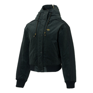 Adidas阿迪达斯三叶草棉服女款26春季新款灯芯绒复古棉服棉衣外套