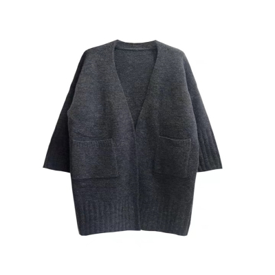 网红中长款针织开衫慵懒针织开衫