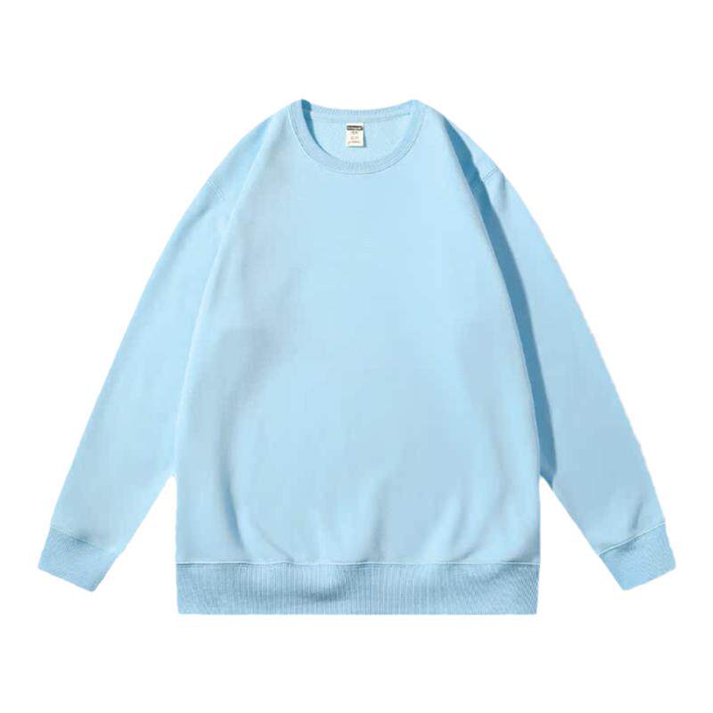 【清仓价】纯色圆领卫衣基础款男女无帽百搭情侣套头上衣加绒大码