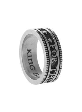 KING BABY经典复古银币天选戒指只给被选中的人摇滚时尚潮流礼物