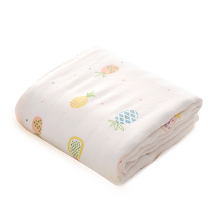 新生婴儿浴巾夏季薄款宝宝纱布被子两层2纯棉竹纤维儿童盖毯盖被