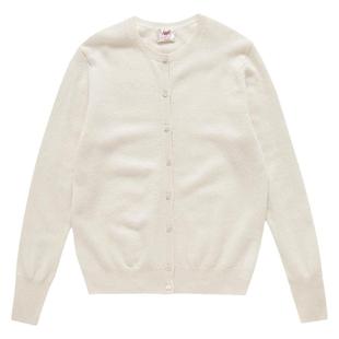 鹿王羊绒衫女100纯羊绒新款早春时尚宽松纯色开衫女士毛衣套衫