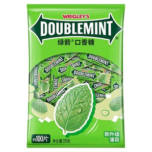 绿箭口香糖约100片条装箭牌薄荷糖1大袋清凉清口接吻糖果清新口气