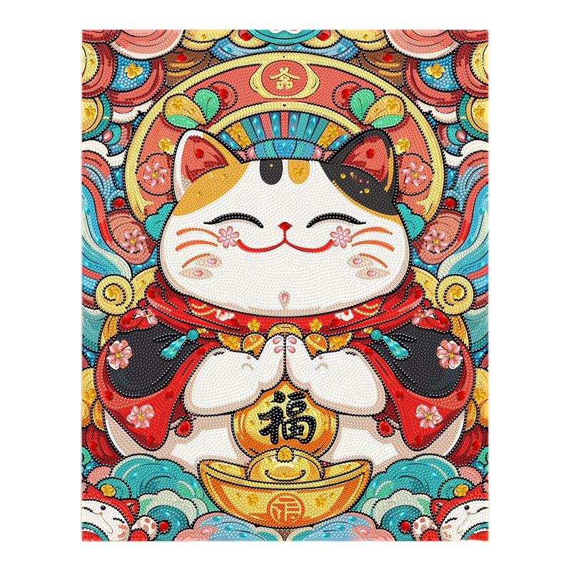 财神爷钻石画手工DIY满钻圆钻