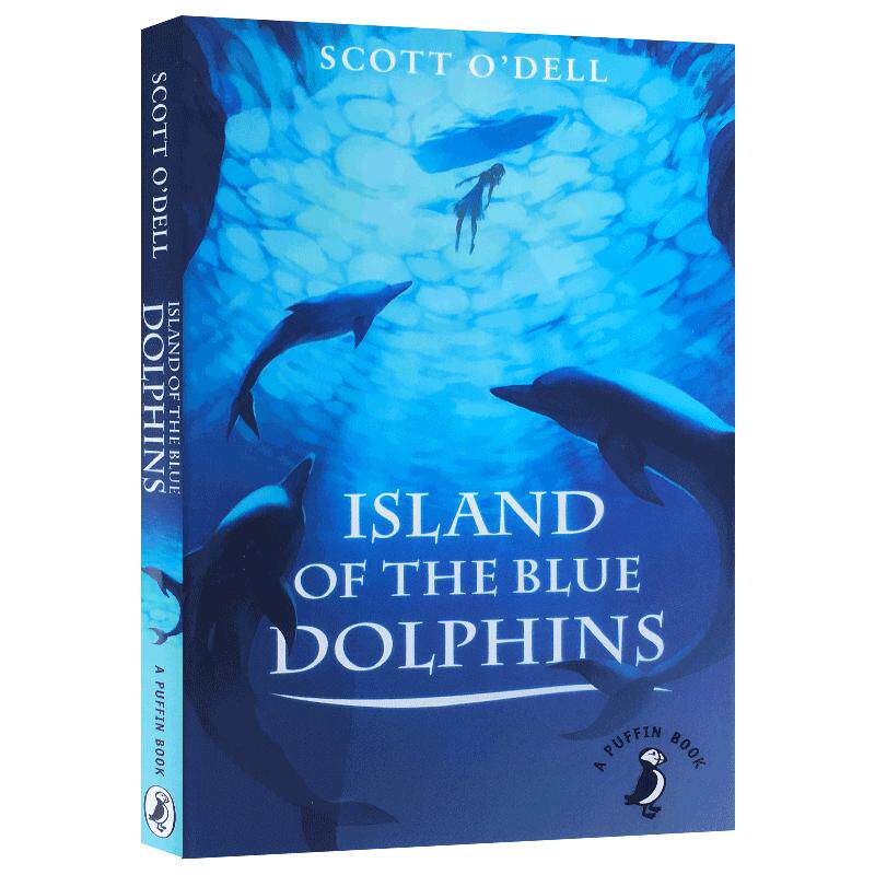 英文原版进口Island of the Blue Dolphins蓝色海豚岛Scott O'Dell正品儿童文学小说标杆读物儿童文学故事书带插图纽伯瑞金奖