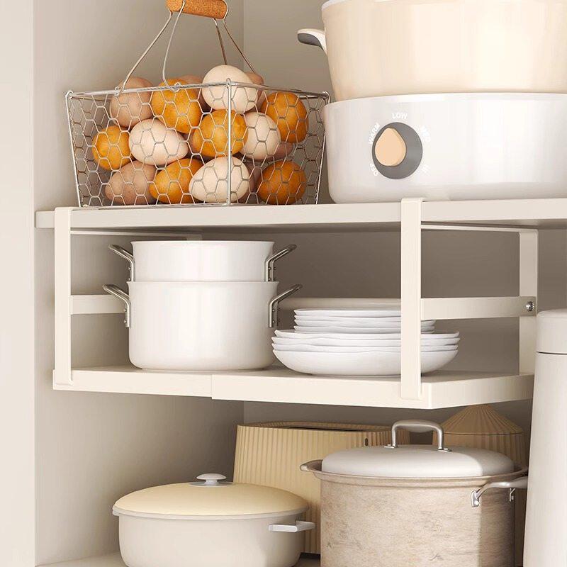 新品厨房橱柜吊柜下挂架悬挂分层架调料挂篮架调料品置物架多功能