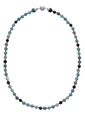 CISSY SHI蕴能系列蓝玉髓项链新款简约串珠百搭小众气质时尚颈链