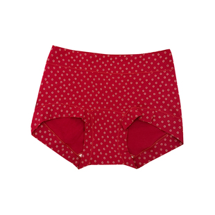 莫妮朵2026新款红色纯棉平角内裤女本命年马年结婚新娘女士四角裤