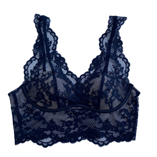 华家法式浪漫蕾丝少女背心美背性感无钢圈内搭内衣女生文胸吊带薄