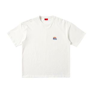 MostwantedLab潮牌四周年彩虹印花宽松落肩情侣短袖纯棉TEE恤MWTD