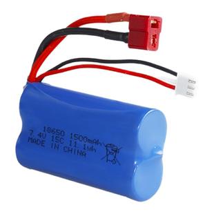 伟力12428遥控车电池 7.4V 1500mAh锂电池15C18650电池组遥控车