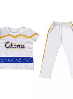 啦啦操比赛服连体裙健美操服团体啦啦队队服中小学生运动会表演服