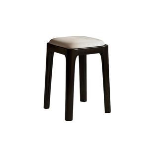 复古简约餐椅中古风靠背椅子餐厅胡桃色客厅可叠放整装凳子餐凳