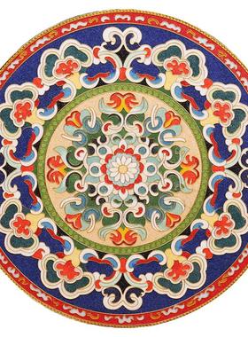 客厅吉祥坐盘掐丝珐琅彩碳盘