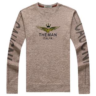 啄木鸟卫衣男士长袖t恤春秋季打底衫青年宽松休闲圆领男上衣薄款