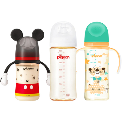 自然实感奶瓶贝亲宽口径