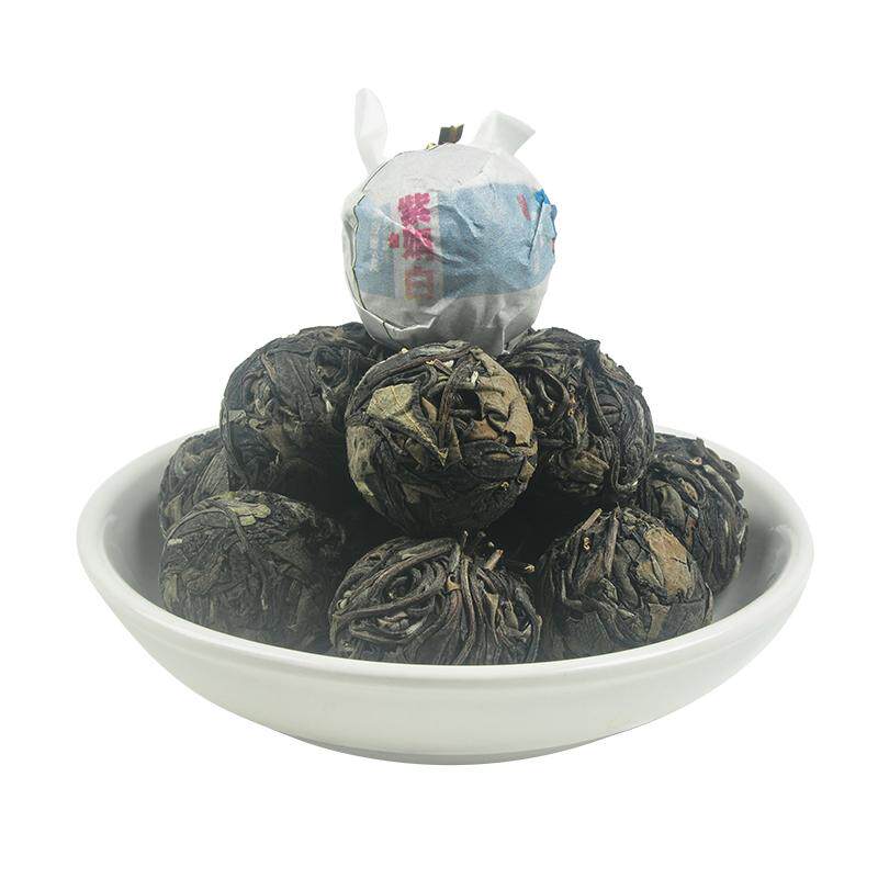 紫娟白茶普洱茶龙珠月光白小沱茶