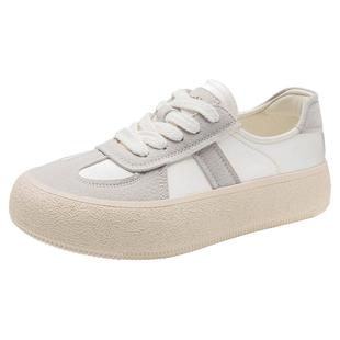 大东厚底板鞋女款2025新款秋冬今年流行的鞋子女百搭德训鞋小白鞋