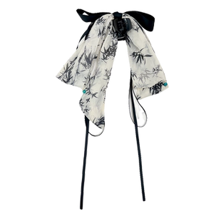 新中式国风抓夹2025新款高级感蝴蝶结飘带发夹女后脑勺半扎发头饰