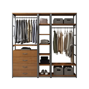 金属衣帽间置物架开放式衣柜悬挂式铁艺衣架落地卧室步入式挂衣架