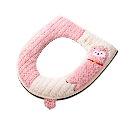 伟硕加大款毛绒拉链加厚马桶坐垫