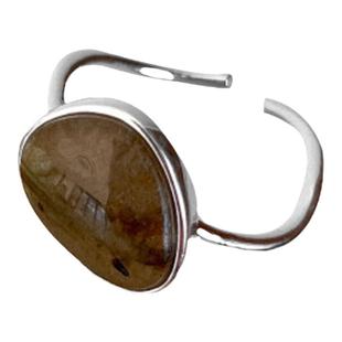 绿石珍珠戒指开口调节冷淡风法式轻奢复古小众设计高级饰品巴洛克