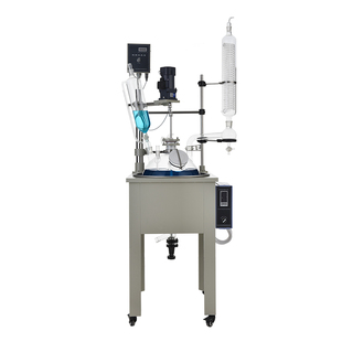 工厂直销单层玻璃反应釜实验室搅拌蒸馏电加热恒温反应器世联良工