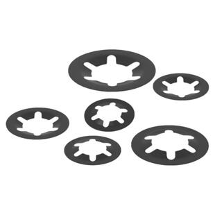 65锰弹簧卡圈密型轴承夹挡圈轴用梅花卡簧轴承垫圈翻边带帽梅花夹