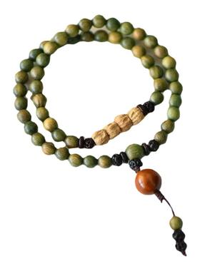 民族风绿檀手链女转运珠手串男