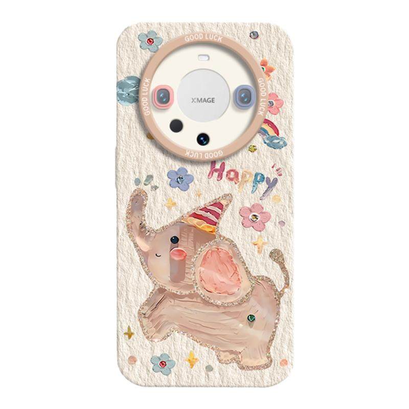 Happy小飞象适用华为mate60手机壳mate70pro+全包瞳眼硅胶壳mate60pro防摔mt70保护套男40个