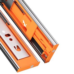 加厚不锈钢抽屉滑轨轨道导轨三节阻尼缓冲静音反弹衣柜抽拉推拉