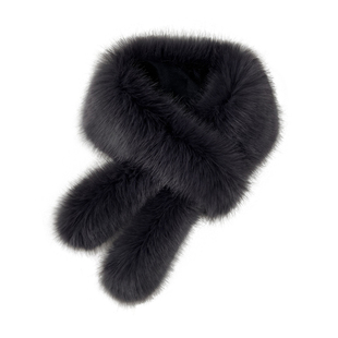 新款可爱兔耳围脖仿狐狸毛围巾仿皮草装饰领子女士加厚冬保暖围巾