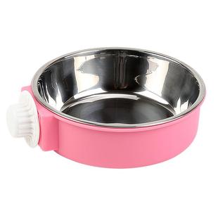 猫碗宠物碗食盆不锈钢猫咪悬挂式挂笼子猫粮兔子盆狗碗防打翻水碗