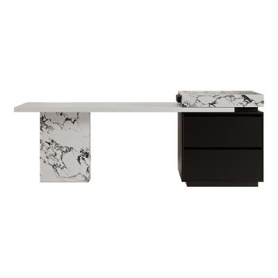 复古风宝格丽岩板岛台餐桌一体可伸缩大户型开放式厨房餐厅中岛台