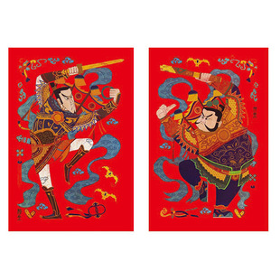 新款磁吸门神贴纸大门镇宅驱邪单门2026守门神将神荼郁垒门贴年画