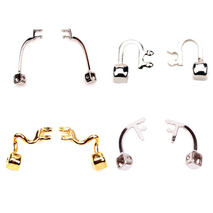 近视眼镜框维修配件墨镜圆扁孔插入2号双插嵌入金属鼻托支架中梁