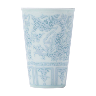 景德镇官方陶瓷杯子家用新款龙纹可乐杯大容量马克杯高端轻奢礼物