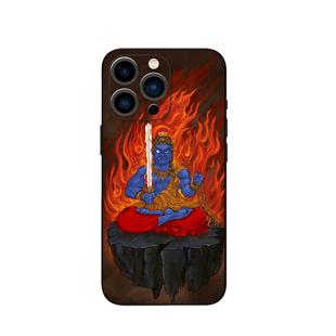 不动明王适用苹果17pro高端皮纹浮雕手机壳本命佛生肖鸡 佛系禅意艺术iphone16pro手机壳iphone15镜头全包壳